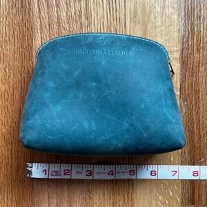 Portland Leather Teal Blue Mini Bag or Pouch
